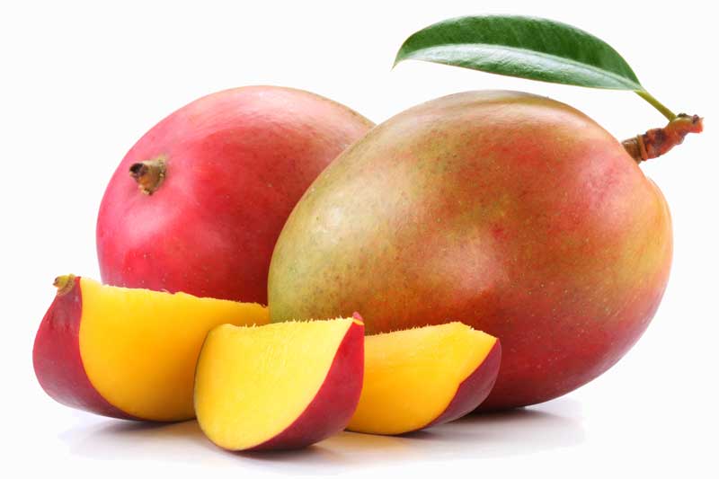 Mango fruit with slices